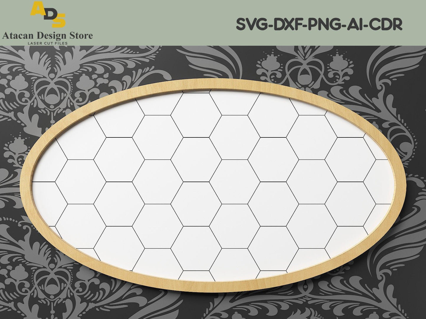 Patterns and Frame for Lightburn, Glowforge / Herringbone, Tiles, Honeycomb and Cross Pattern SVG239