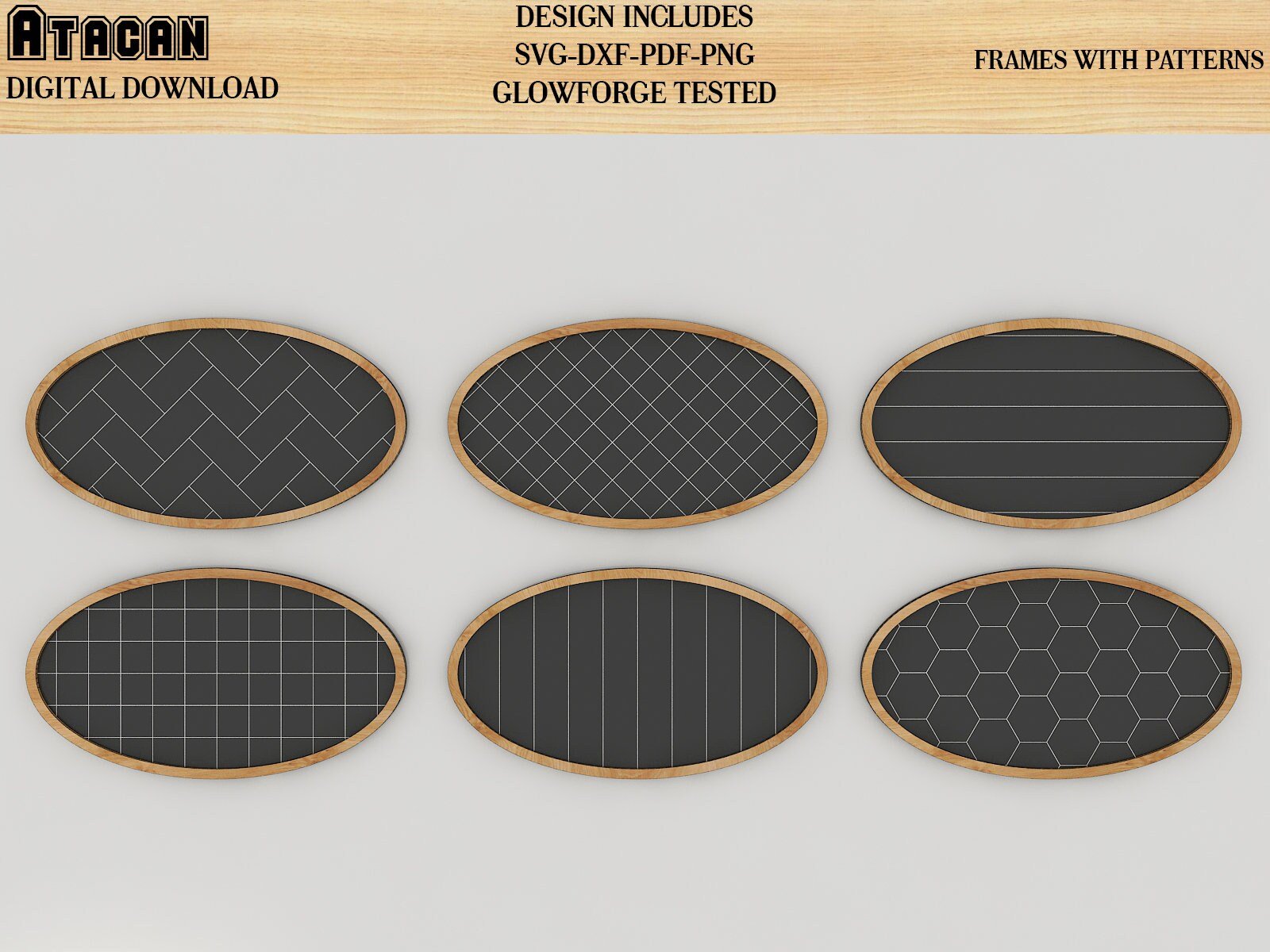 Patterns for Glowforge svg Herringbone Diamond Tile Star and Honeycomb Pattern laser cut files 154