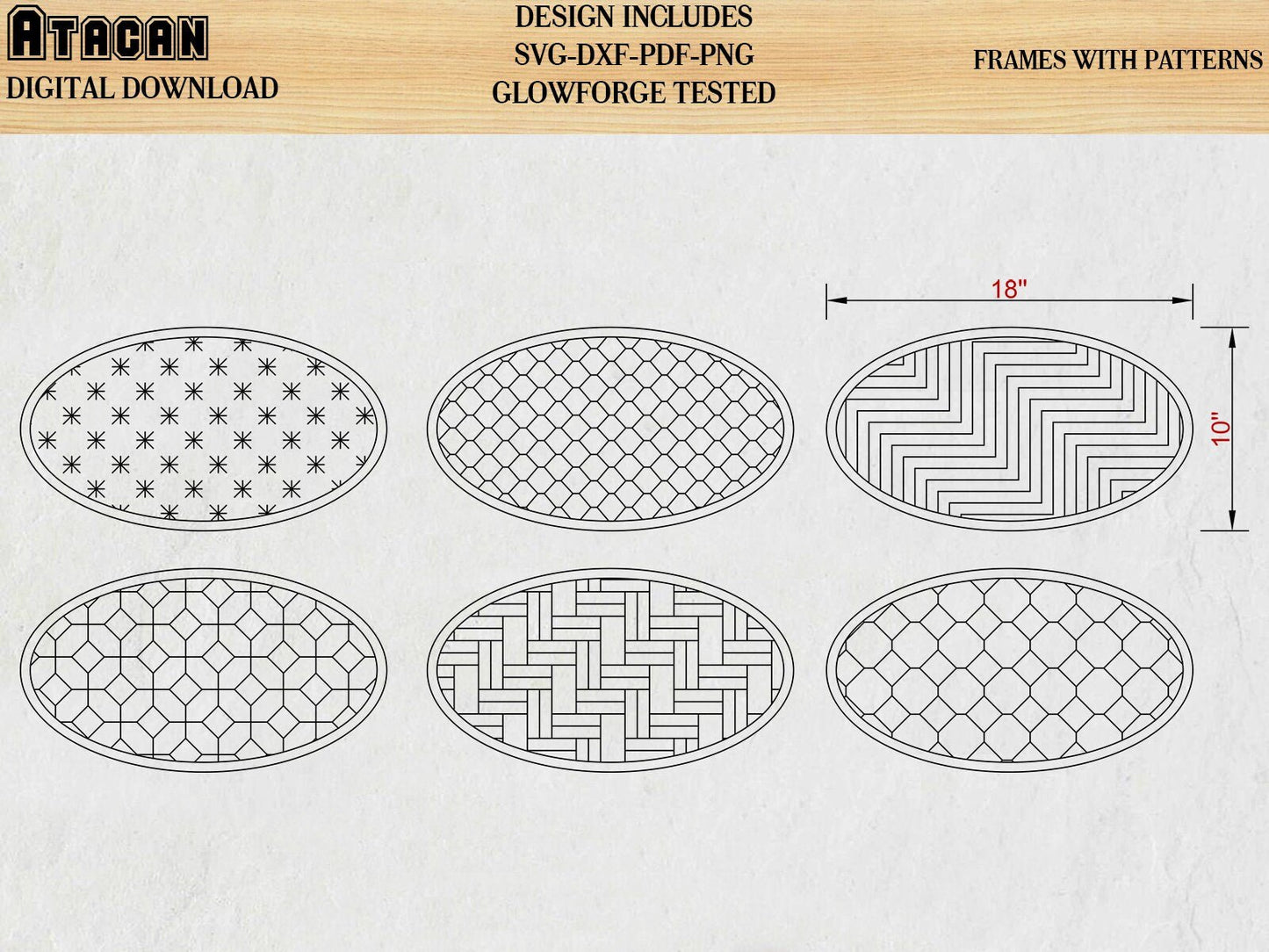 Patterns for Glowforge svg Herringbone Diamond Tile Star and Honeycomb Pattern laser cut files 154