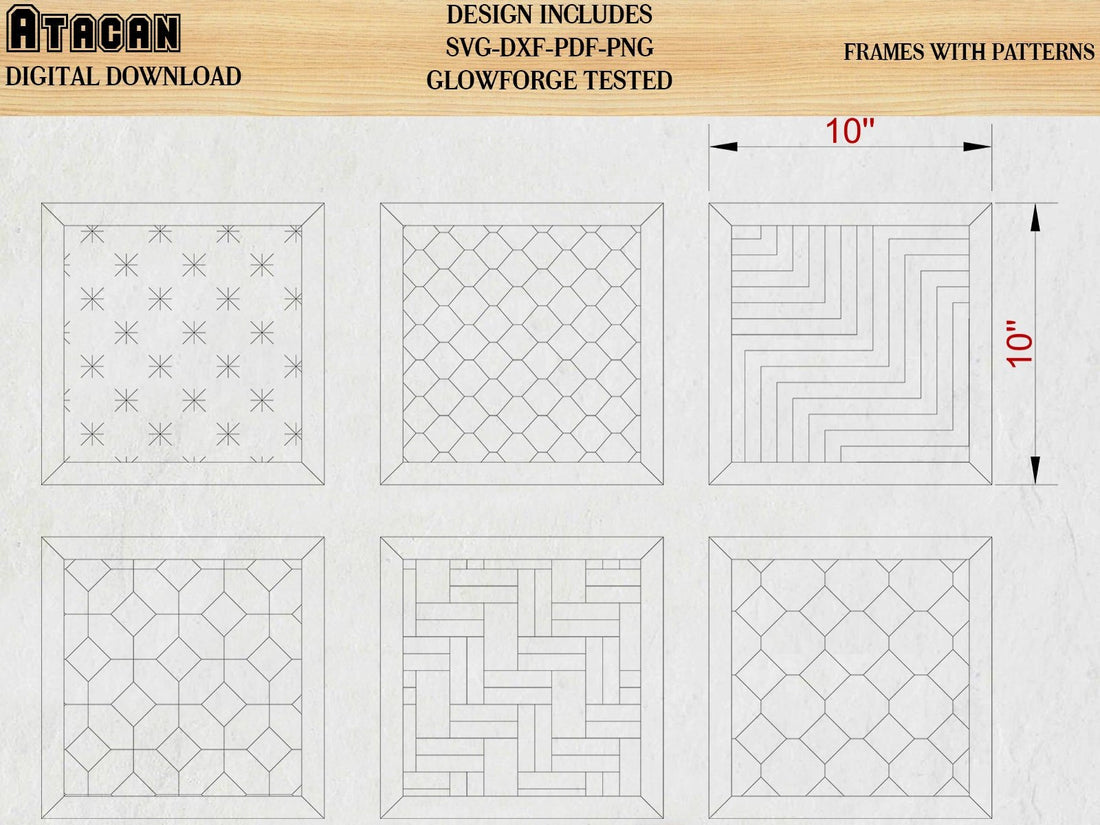 Patterns for Glowforge svg Herringbone Wire netting Diamond Tile Brick ...