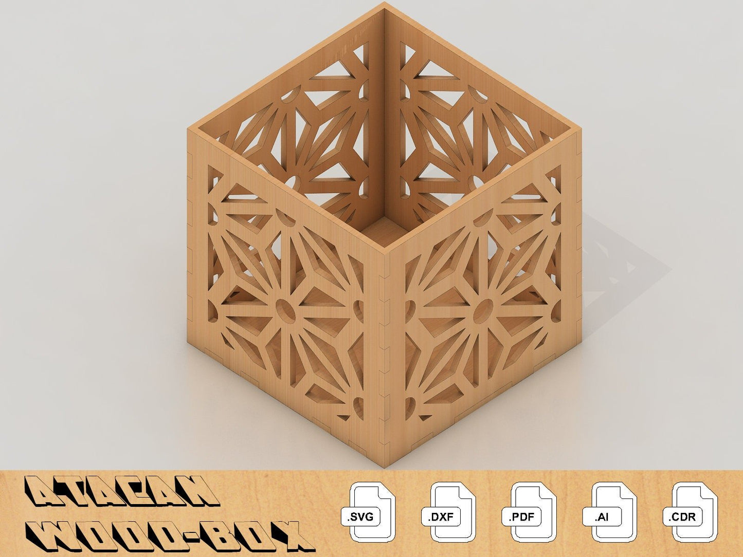 Pen boxes 4 different design for cnc laser cut files - cricut glowforge laser ready files 193