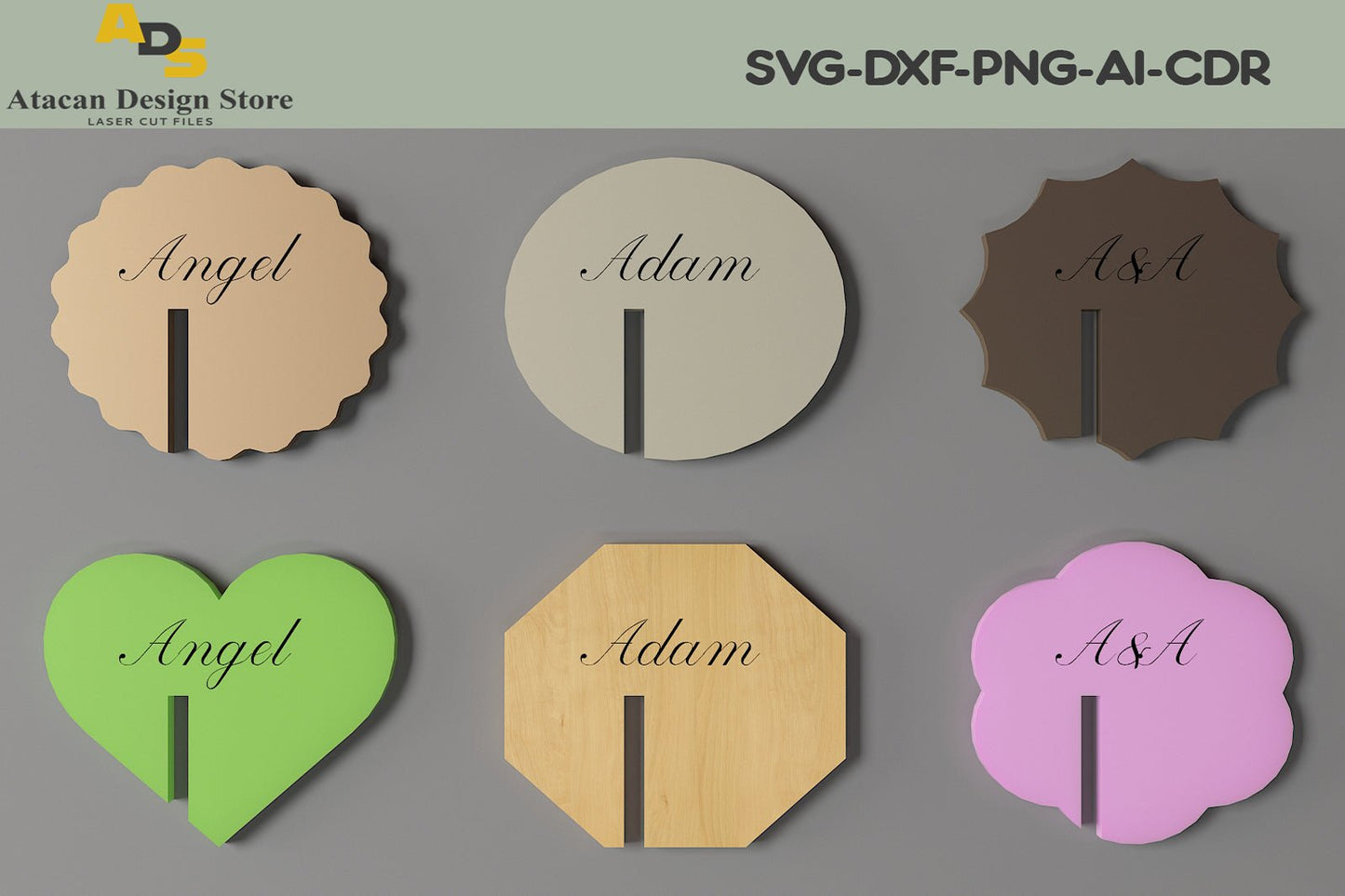 Personalized Wine Cocktail Glass Markers / Drink Name Tags / Drink Charm / Drink Topper / Laser Cut Files SVG DXF 299