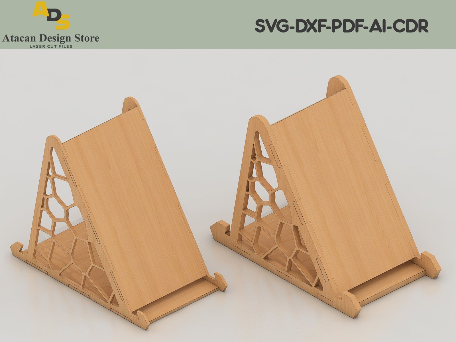 Phone Stand Laser Cut Files /Instant Download / laser cut template / l