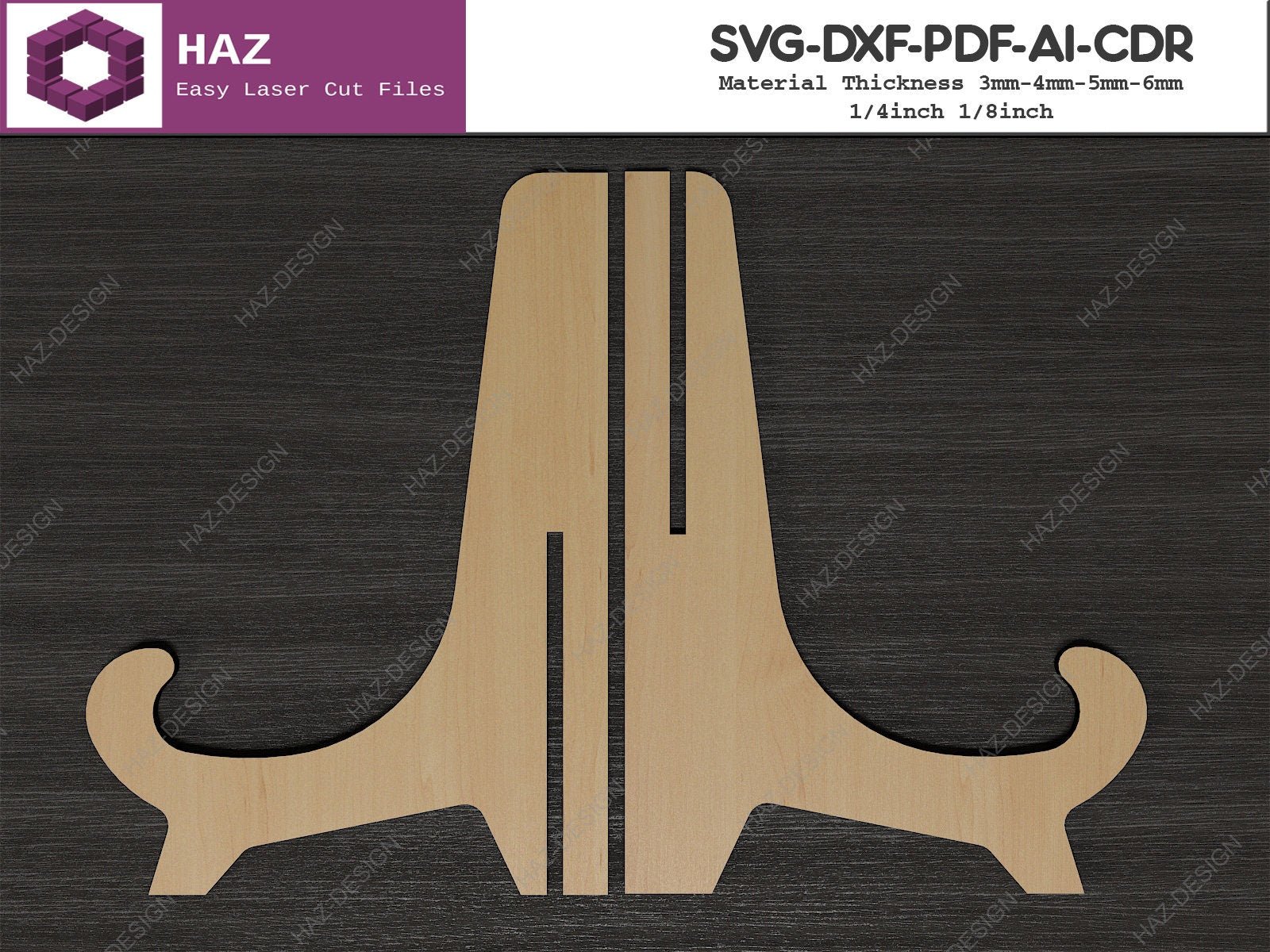 Photo Easel Stands / Frame Display Holders / Plate Stand Vectors SVG D ...