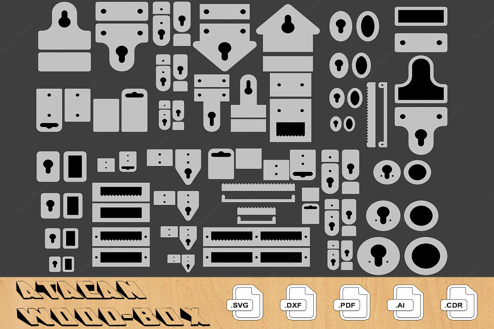 Photo Frame Hanger Hooks / Sawtooth Hanger / Frame Hangers / Sign Hanger Templates / Laser Cut files SVG DXF Ai CDR 329