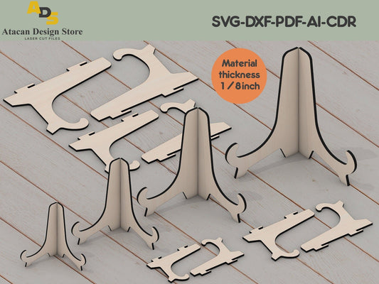 Picture Art Holders / Plate Stand Holder / Cnc Svg Files / Laser cut Templates ADS050