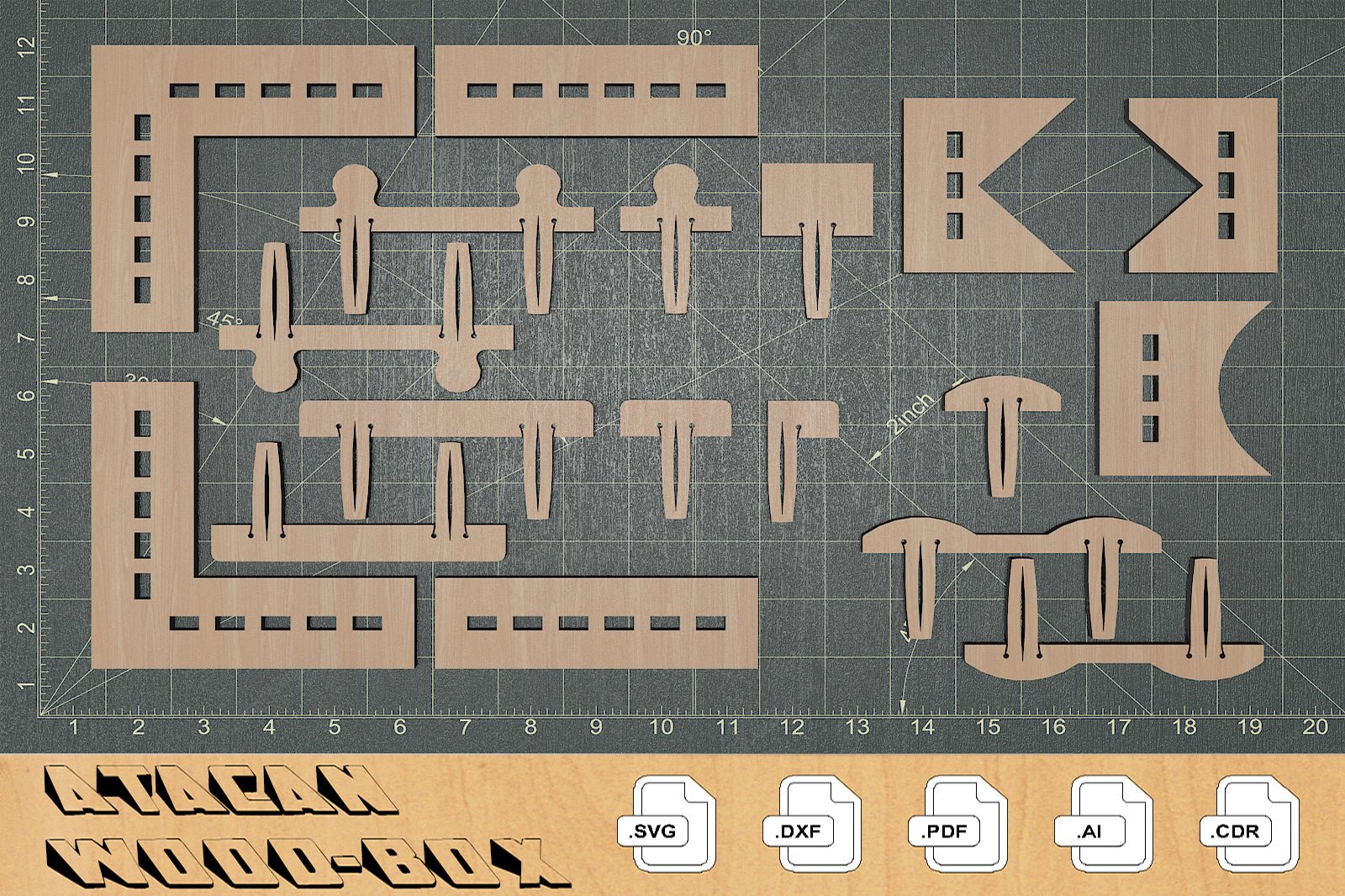 Pin Cutting Files for Laser Machines / Pin Templates for Crumb Trays / Honeycomb Pins SVG DXF Ai CDR 333