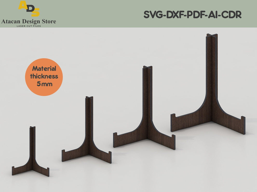 Plate Holder Svg Files / Photo Frame Bracket Plate Rack Collection / L ...