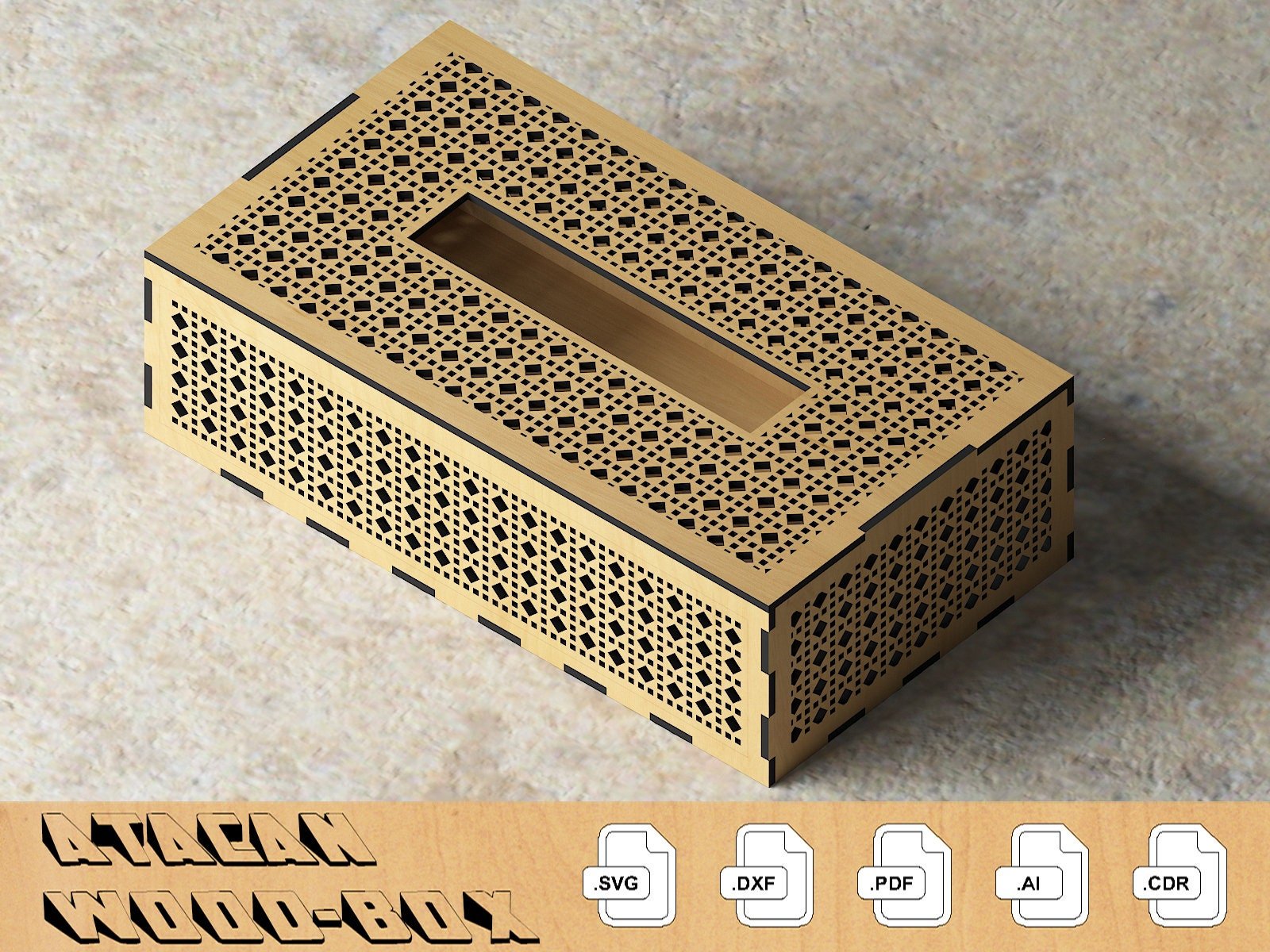 Rattan Cane Decorative Box Templates, Laser cut files, box svg, glowforge files 235