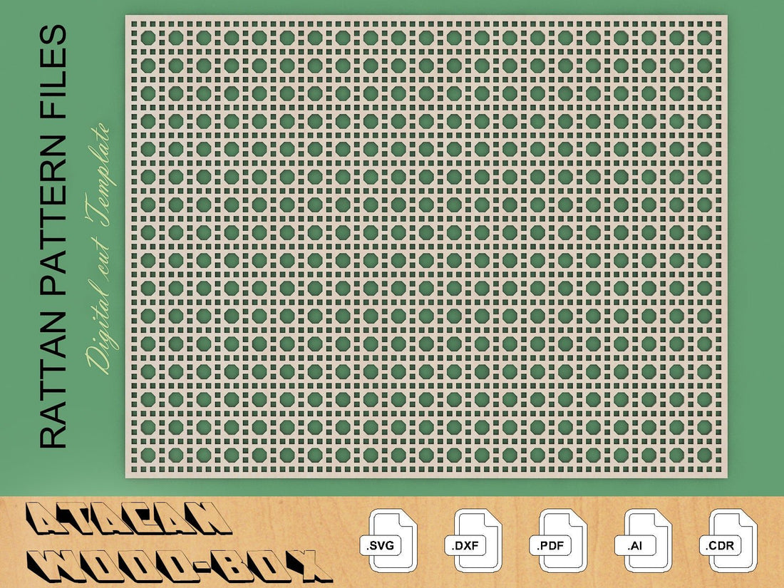 Rattan Cane Weaving Pattern Digital Templates SVG DXF Files Base Found ...