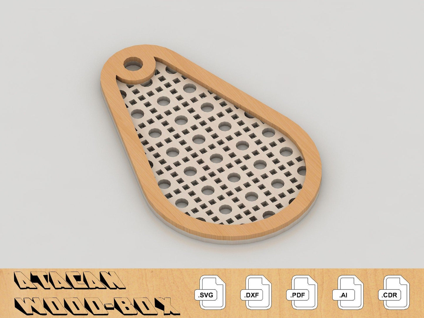 Rattan Keychain Cutting Templates, Rattan cane Keychain SVG files, Glowforge Cut Files 247