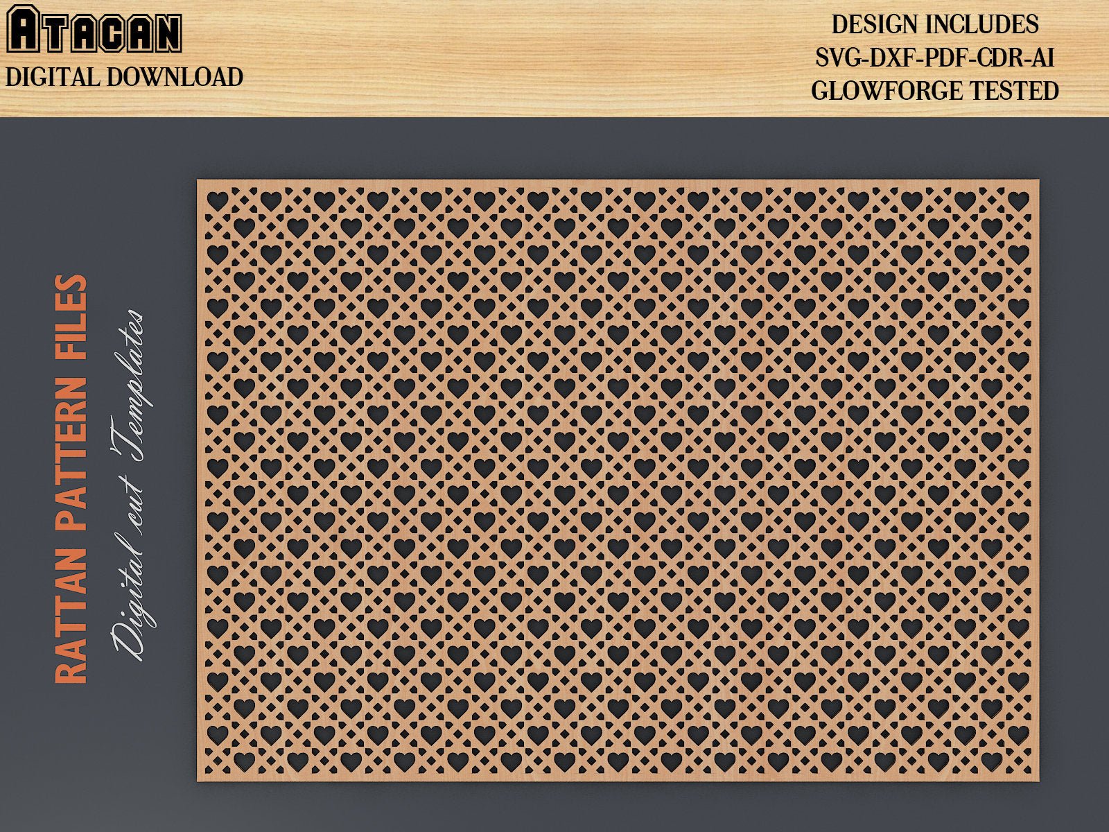 Rattan Pattern Collection - Rattan Cane weaving template - Laser SVG File 395