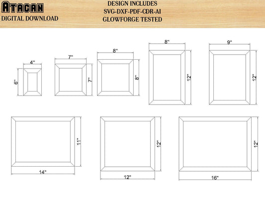 Rectangle Frames laser svg cut files 047