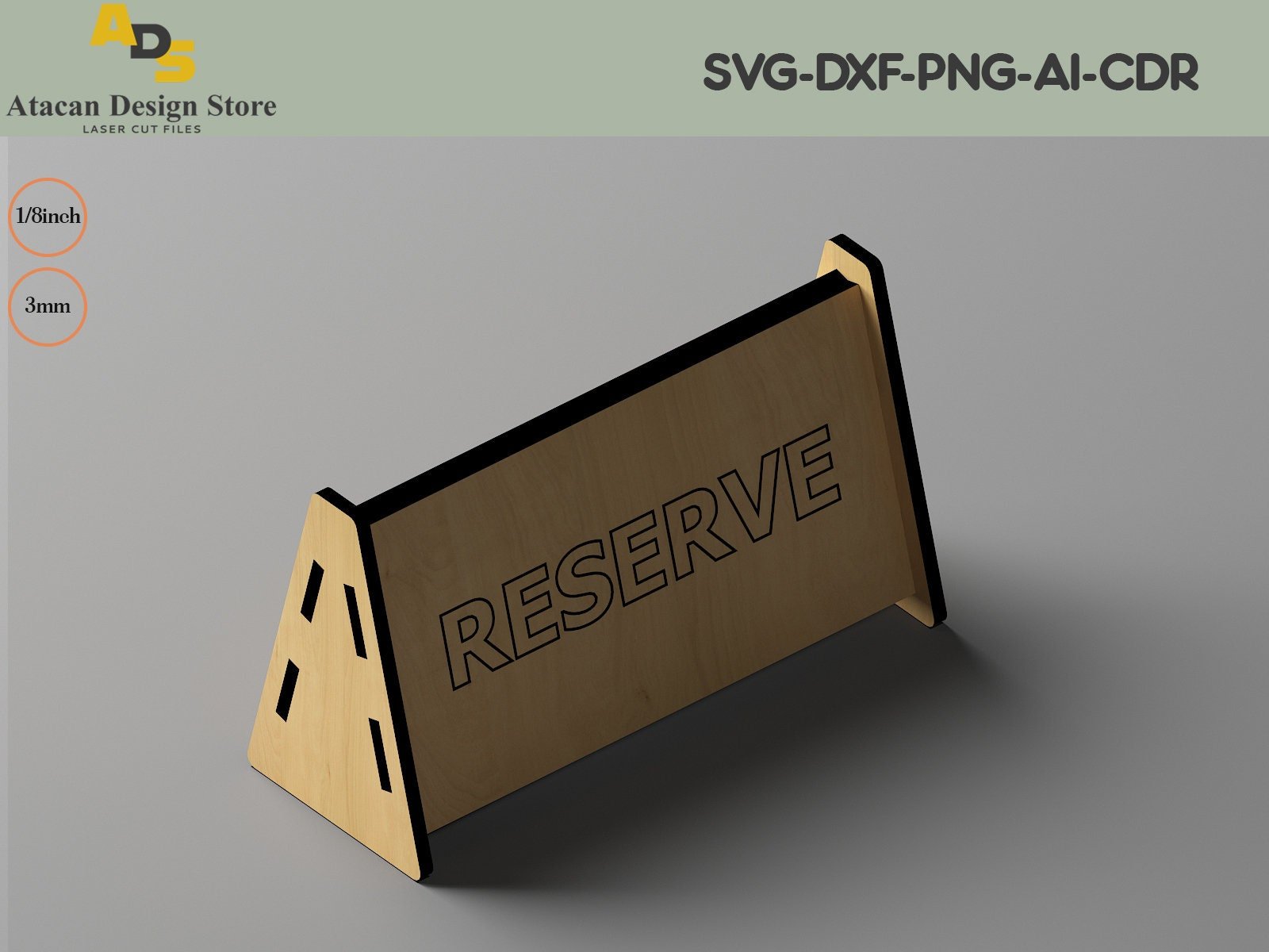 Reserved Table Sign / Menu Holder / Wood Table Number Signs ADS227