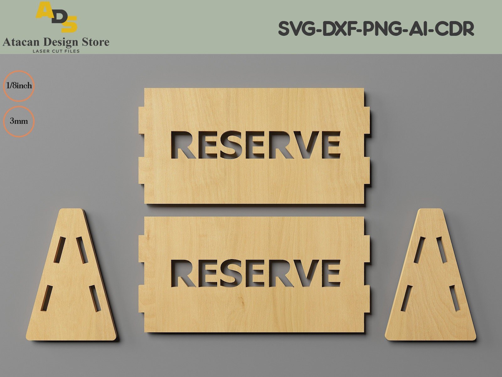 Reserved Table Sign / Menu Holder / Wood Table Number Signs ADS227