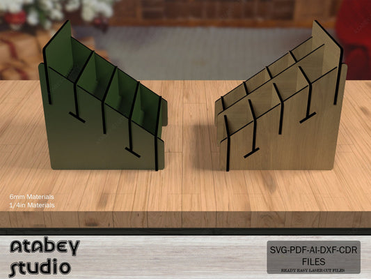 Retail Counter Display / Tiered Stand Card Holders / Market Stalls Organiser SVG, DXF CDR 551
