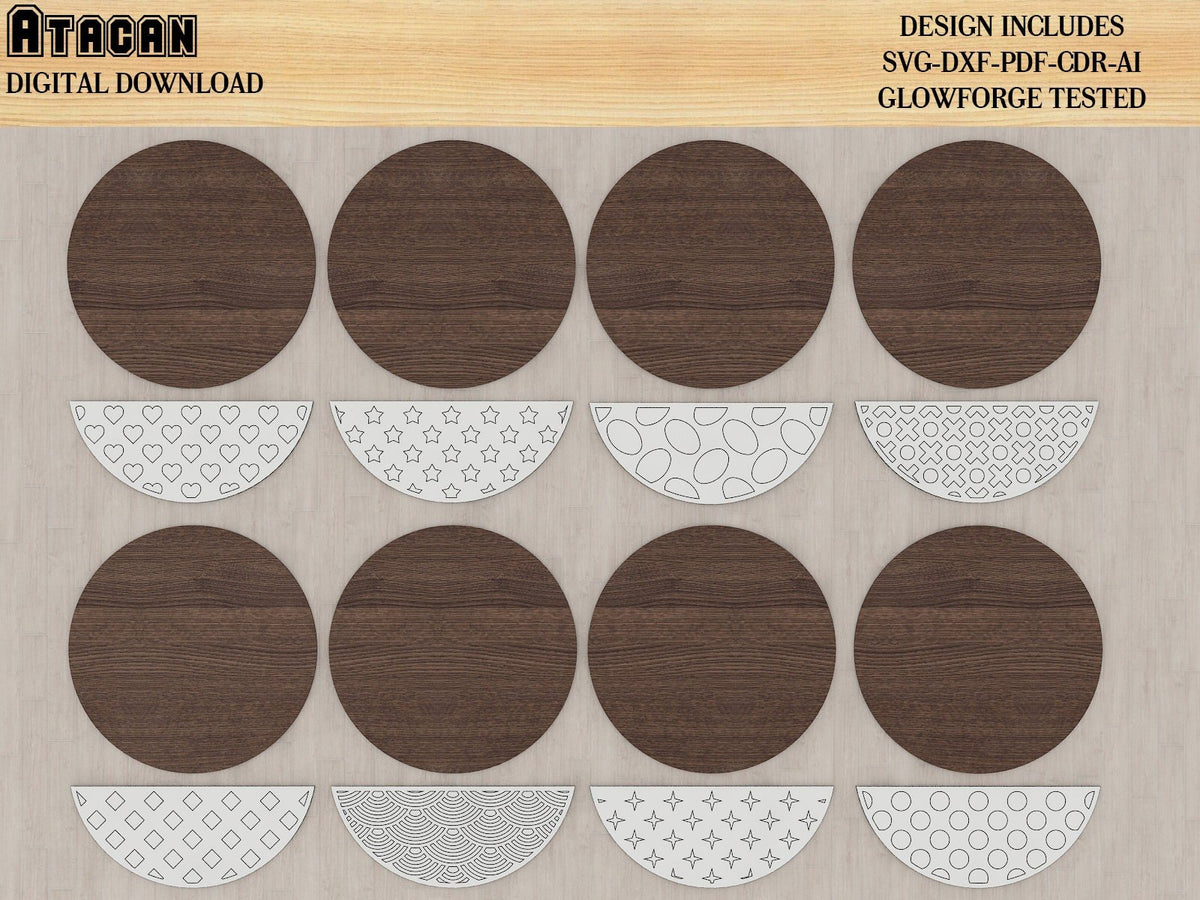 Round Door Hanger and Pattern Files / Round Wood Sign Svg / for Cricut ...