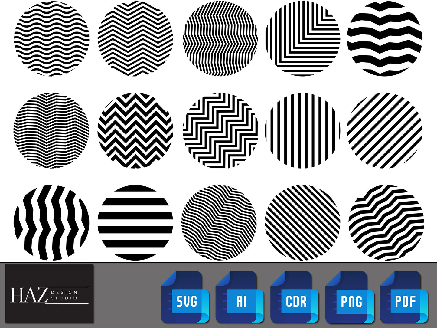 Round Pattern Bundle / Geometric Circle Patterns Svg / Seamless Transparent Background Patterns / Cricut Cut Files PNG SVG DXF Pdf Ai 158