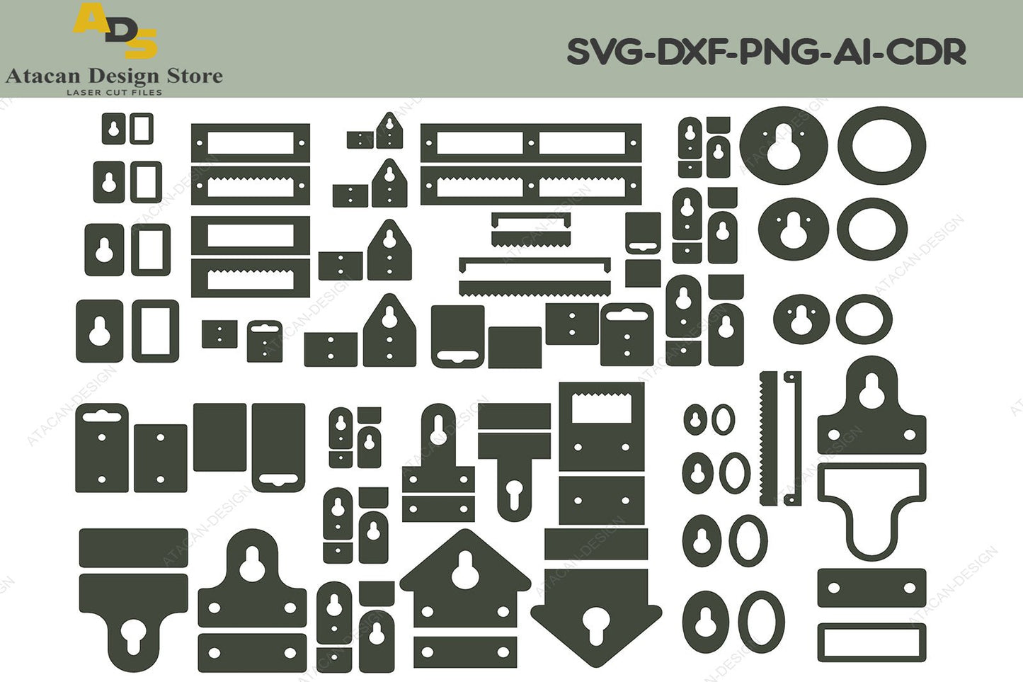 Sawtooth Hook Svg / Frame Hanger Laser cut Files / Templates for Hanging Paintings on the Wall / Sign Hangers 307