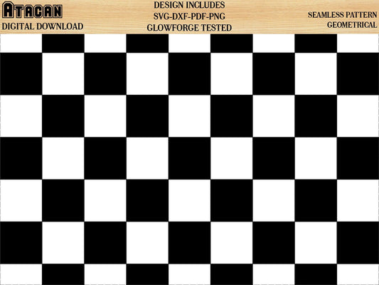 Seamless Checkerboard pattern SVG transparent background Checkered pattern clipart Glowforge Cricut Silhouette files 042