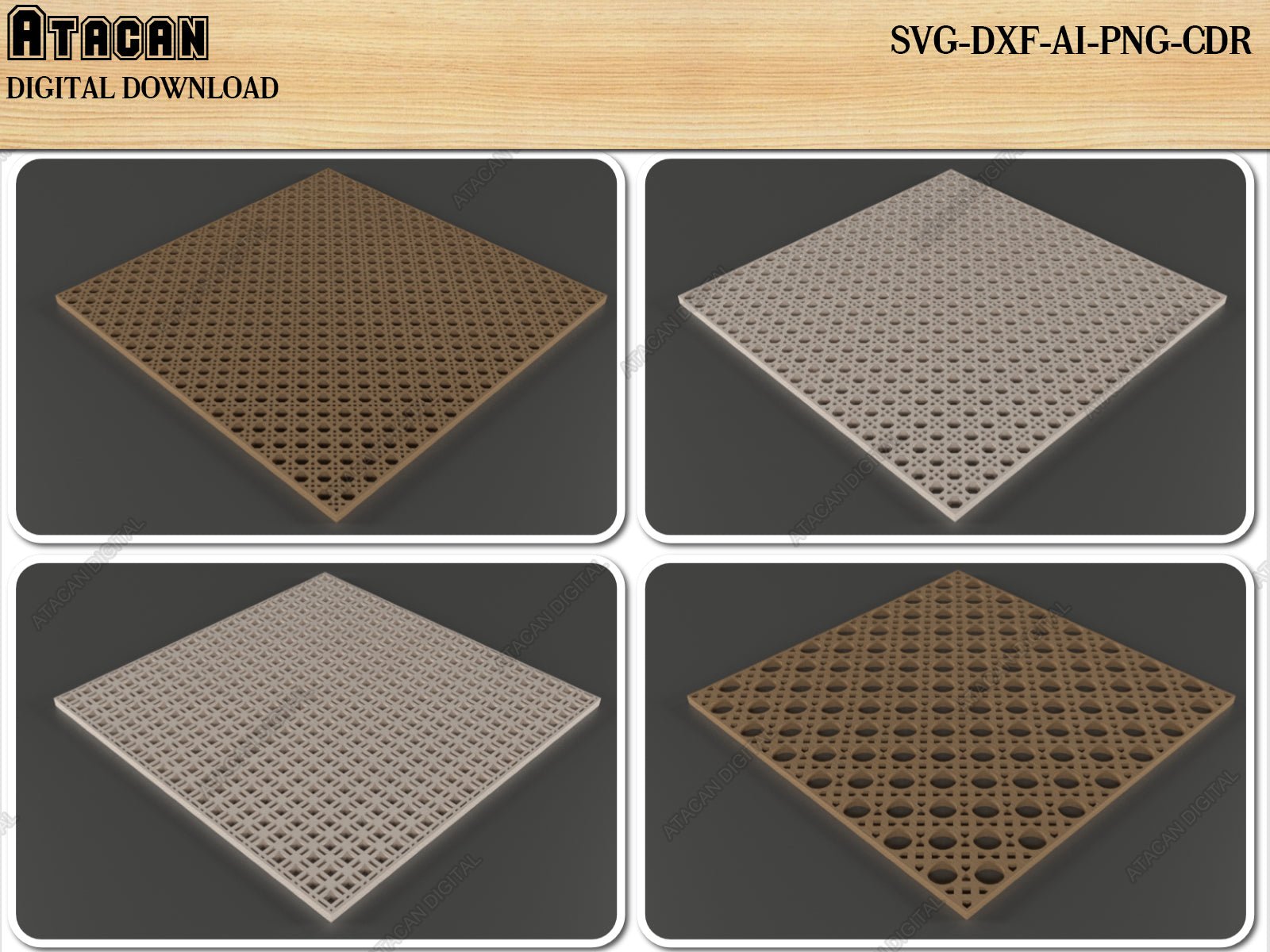 Seamless Rattan Cane Patterns Bundle – atacandesignstore