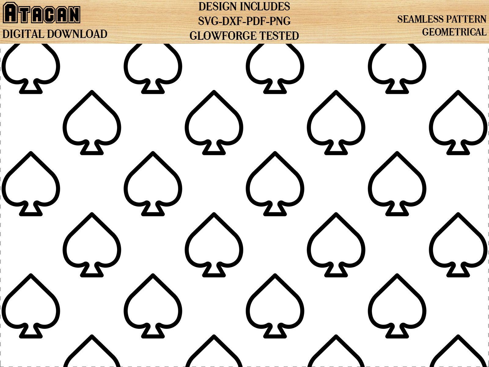 Spade Scale Pattern Seamless repeating Spades pattern SVG transparent background spades se ...