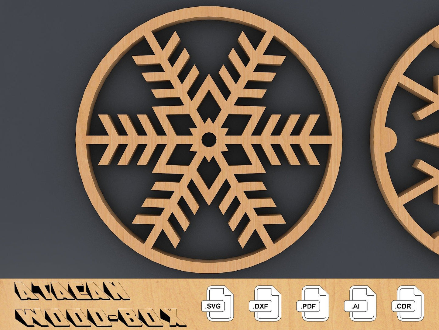 Snowflake Coasters Bundle, Coaster Box Laser cut file SVG DXF, Glowforge Laser cut template Patterns 108