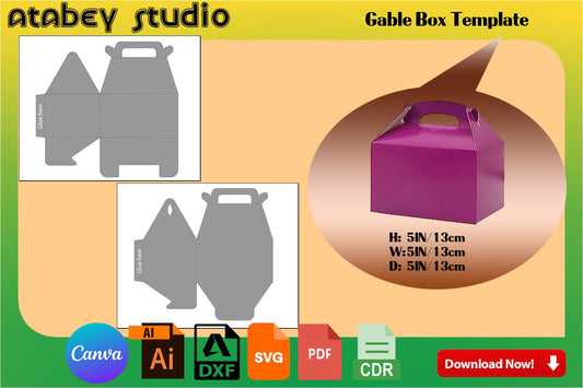 Square Box template / Wedding Favor Box / Cake Box / Gift Box Template / Candy box / Cricut Cut Files Svg Dxf Ai Cdr 516