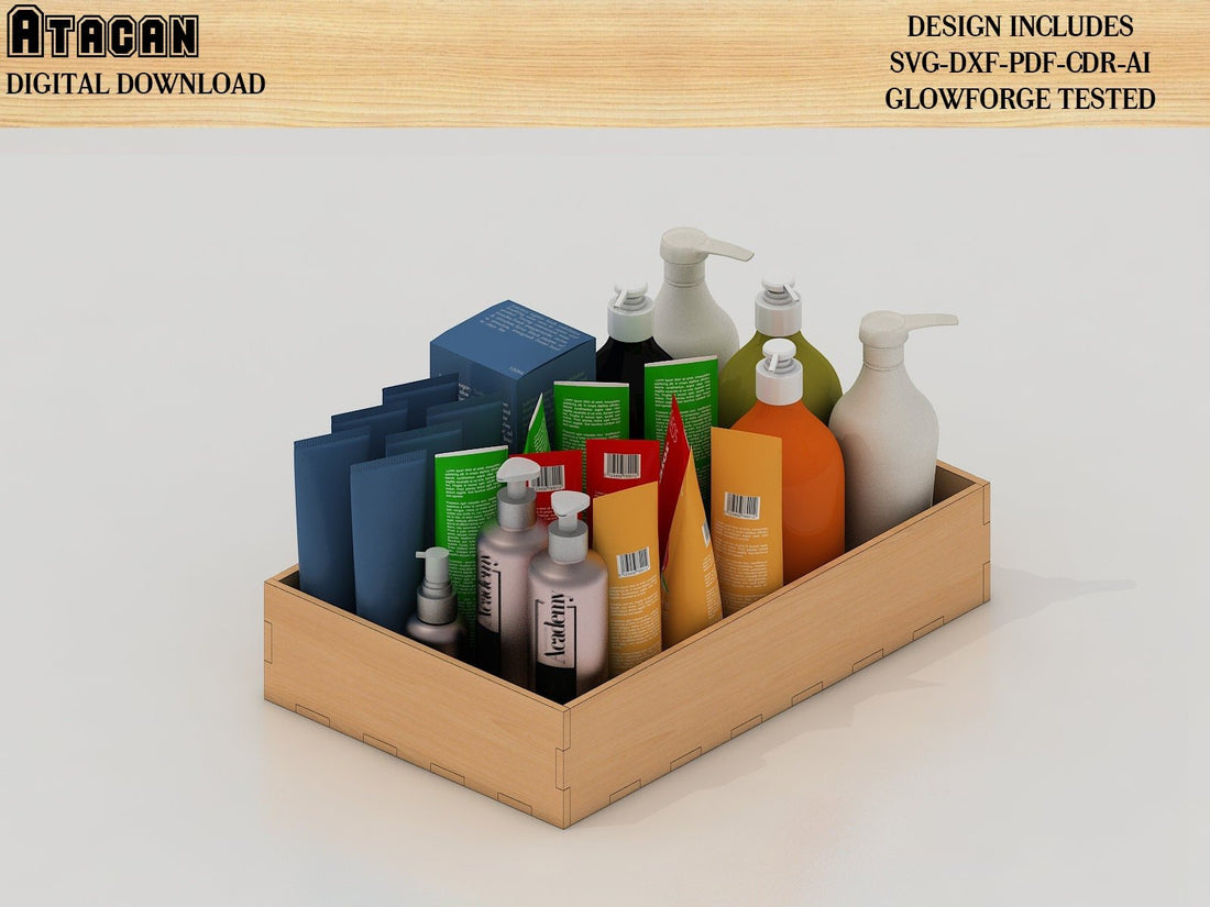Stackable Storage Boxes, Laser cut Files SVG DXF, Glowforge laser cut ...