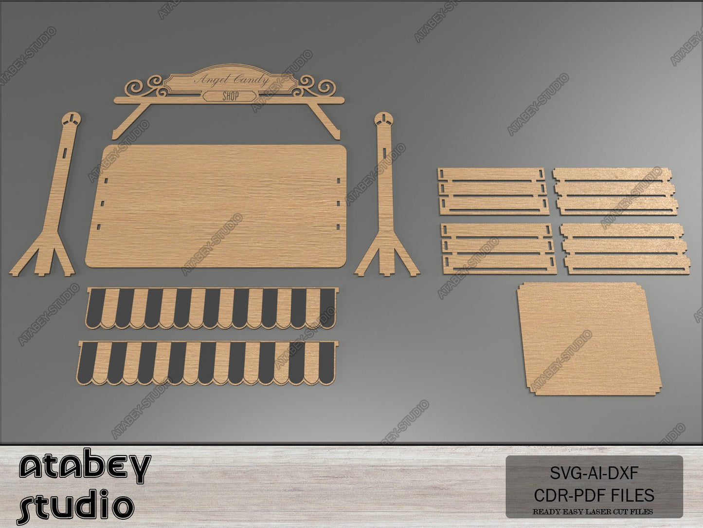 Sweet Stand and Boxes - Candy Shop Display Design - Party Table Decor