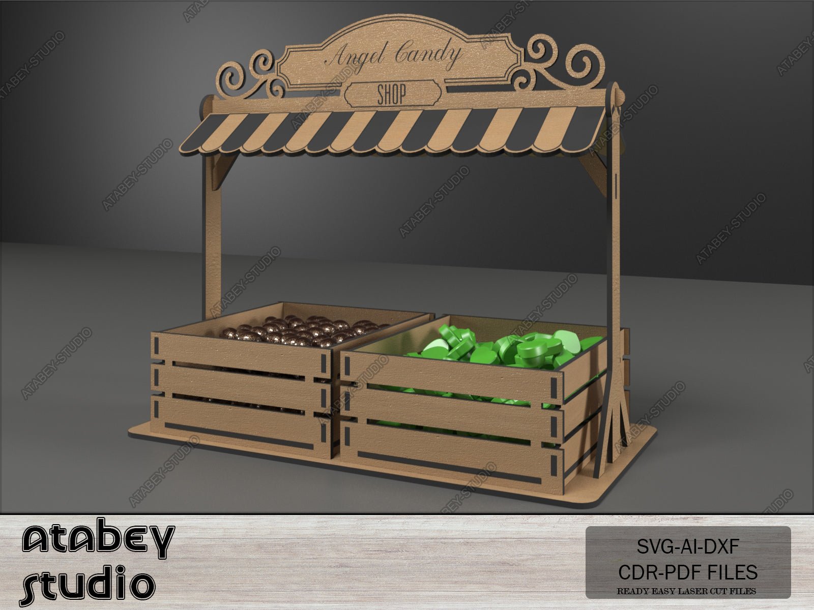 Sweet Stand and Boxes - Candy Shop Display Design - Party Table Decor