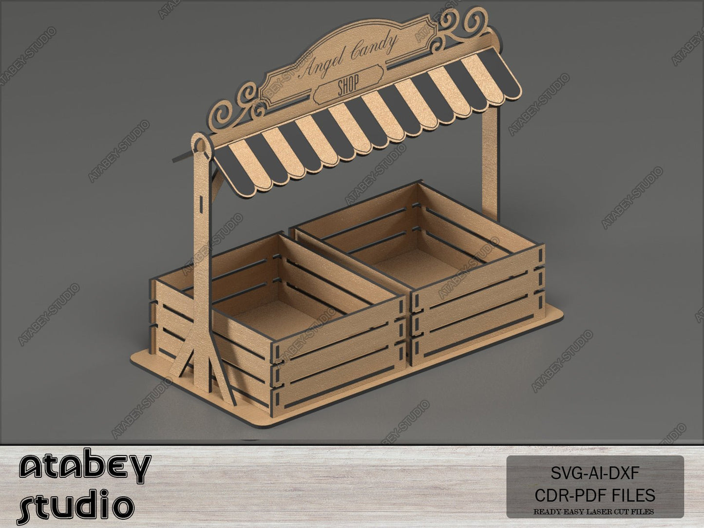 Sweet Stand and Boxes - Candy Shop Display Design - Party Table Decor