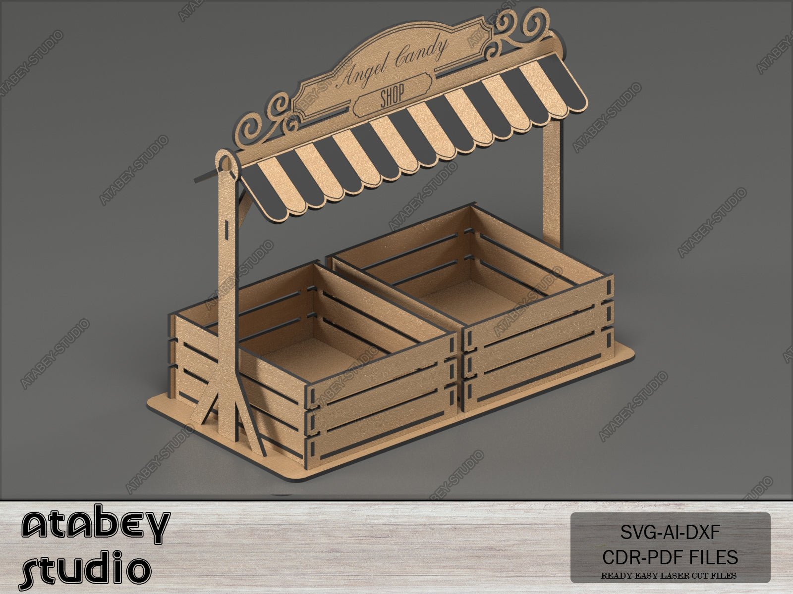 Sweet Stand and Boxes - Candy Shop Display Design - Party Table Decor