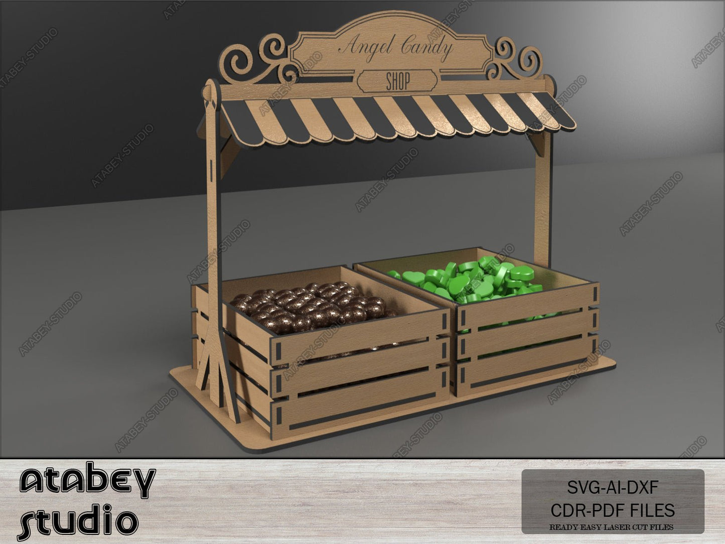 Sweet Stand and Boxes - Candy Shop Display Design - Party Table Decor