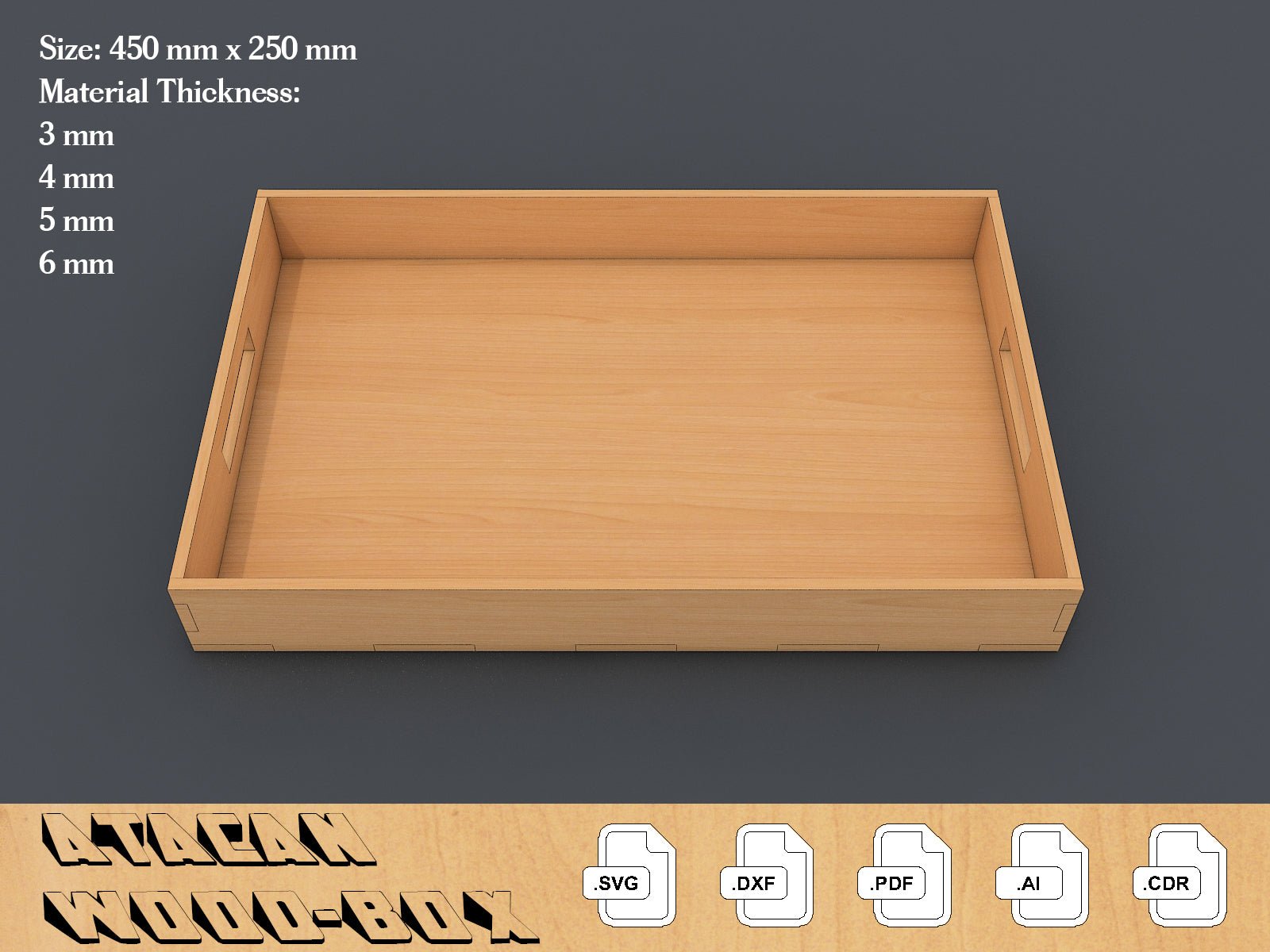 Tray Layout Tray Laser Cutting Plans / Wood Cut Templates / Trays Design 078 ...