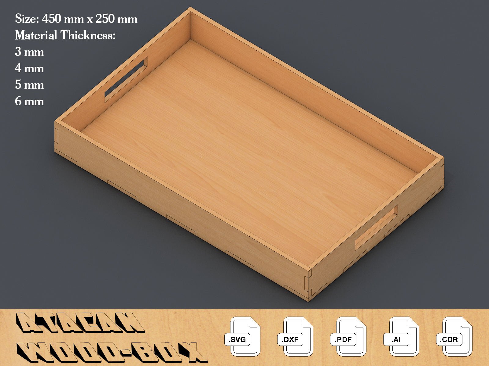 Tray Layout Tray Laser Cutting Plans / Wood Cut Templates / Trays Design 078 ...