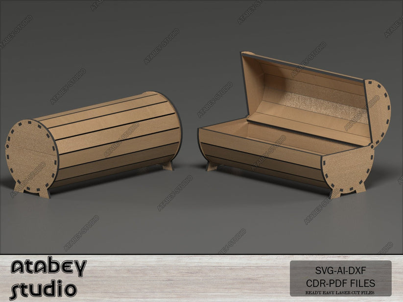 Treasure Chest Boxes Barrel Box Chests Multiple Size Options ...