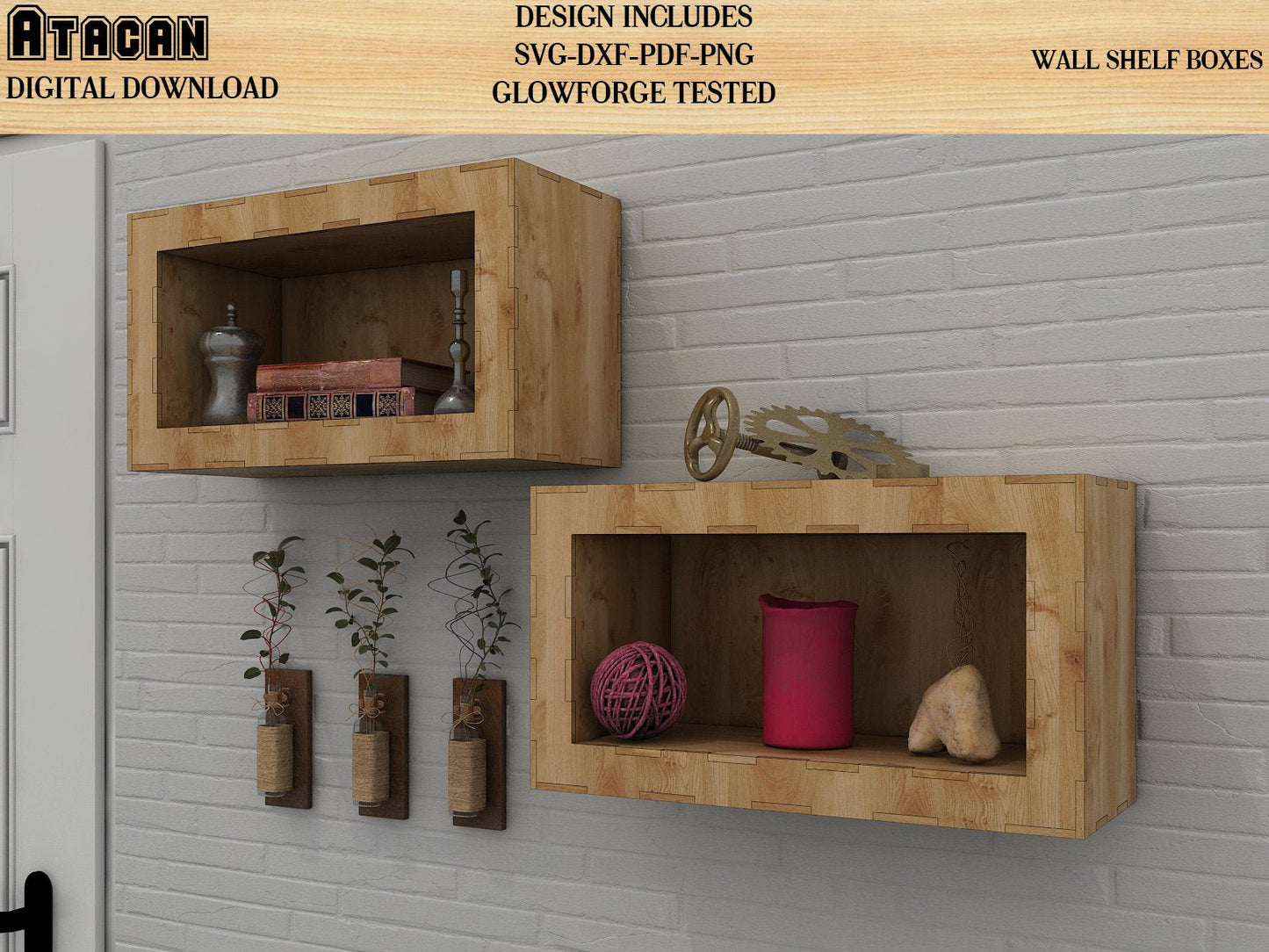 Wall Shelf cut plans Glowforge Digital Download House wall shelves svg files 215