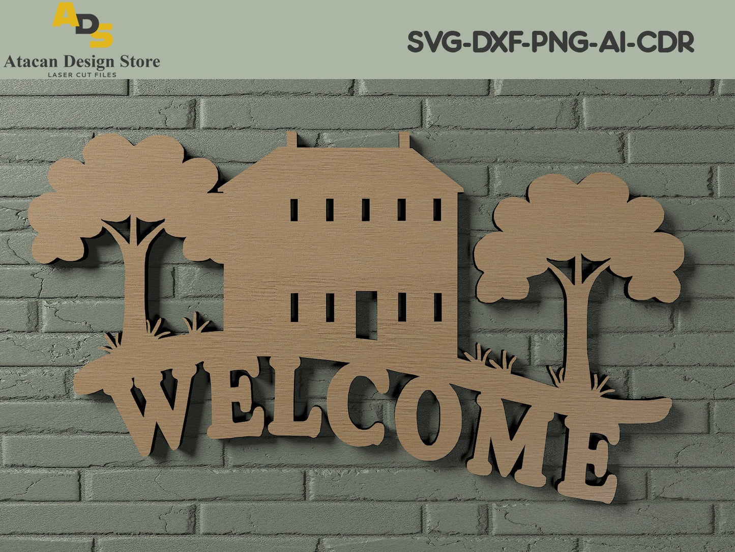 Welcome Home and Dolphin Signs / Door Sign Farmhouse Design / Dxf Svg Cdr Files 249