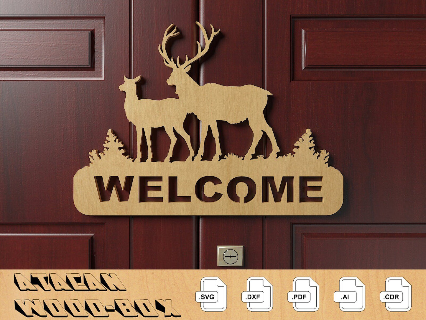 Welcome Signs Svg Bundle / Farmhouse Sign Dxf / Door Hanger Wood Laser Files 300