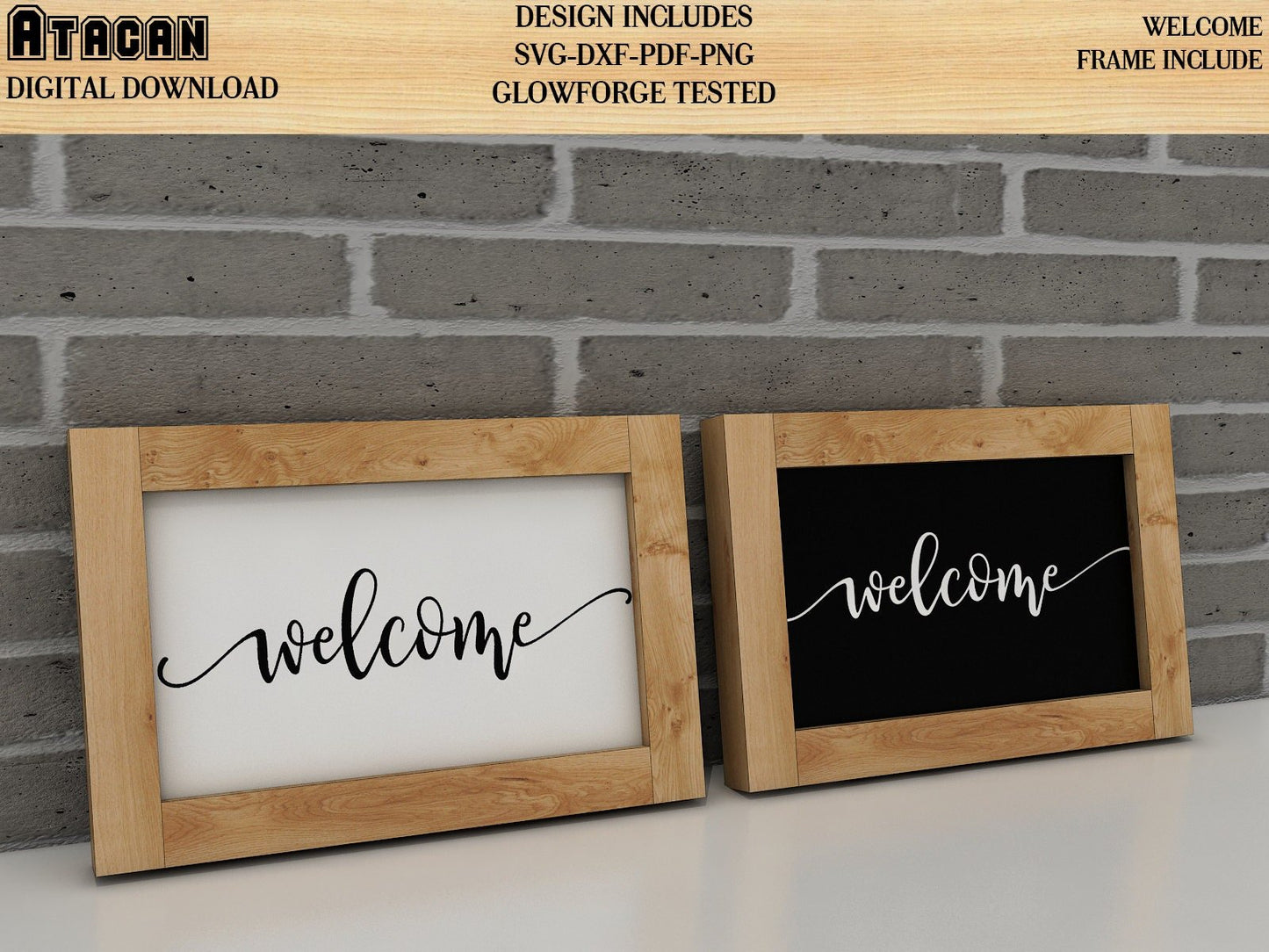 Welcome SVG File - Welcome Home Sign including Frame - digital file download 148