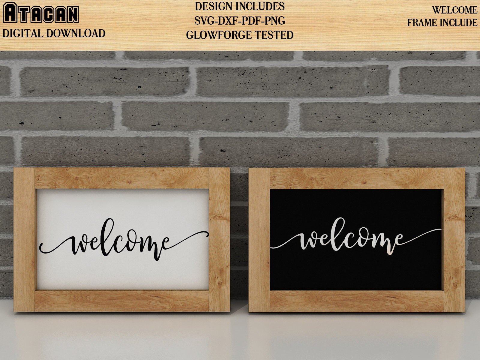 Welcome SVG File - Welcome Home Sign including Frame - digital file download 148