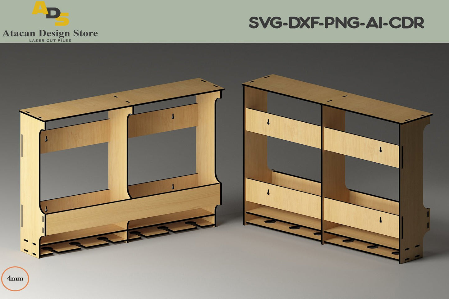 Wine Holder Bundle / Wine caddy / Spirits Drinks Rack / SVG DXF CDR Ai 294