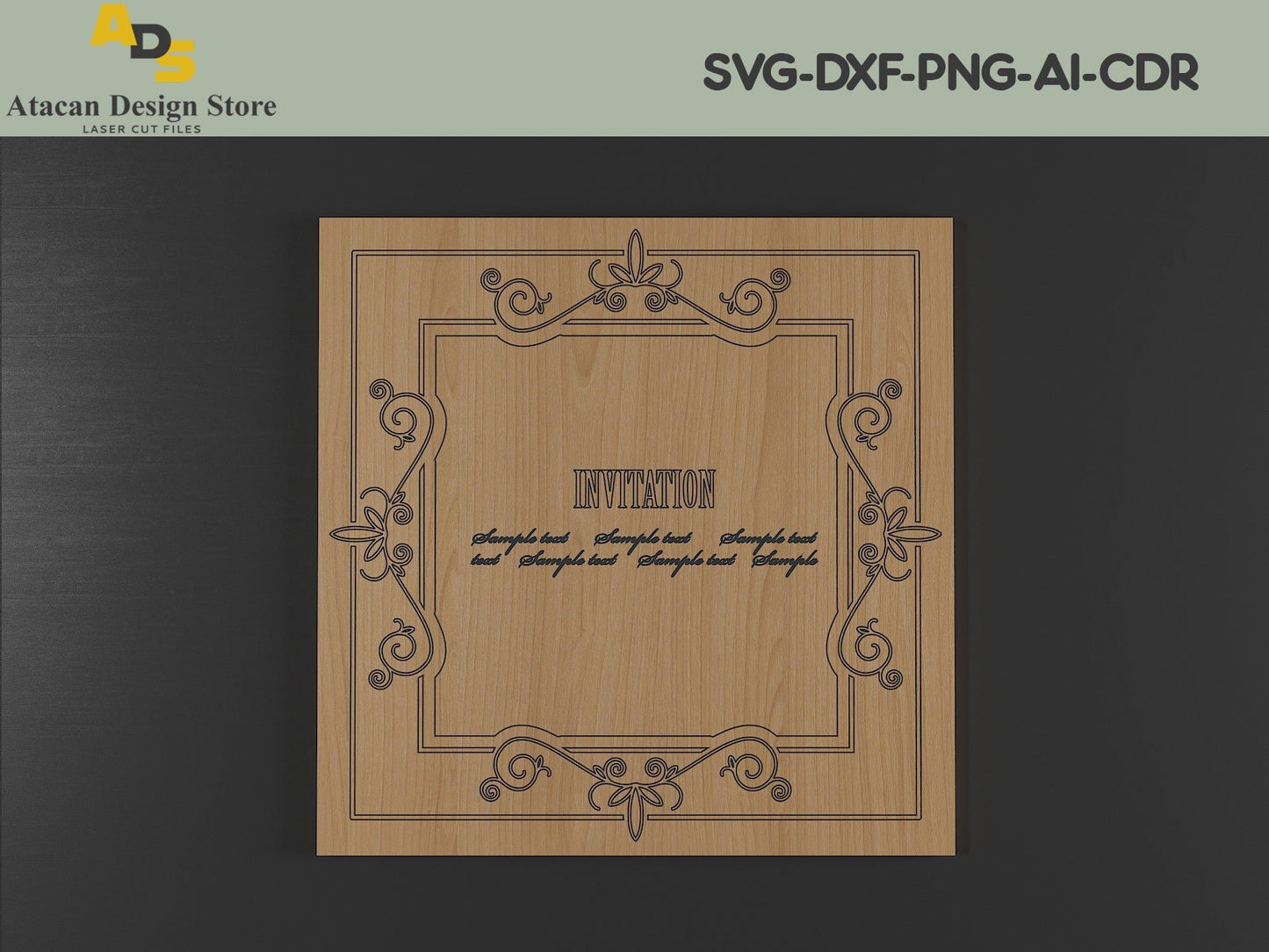 Wood Antique Ornamental Frames / Vintage Logo Badgets / Wooden Frame Designs 271