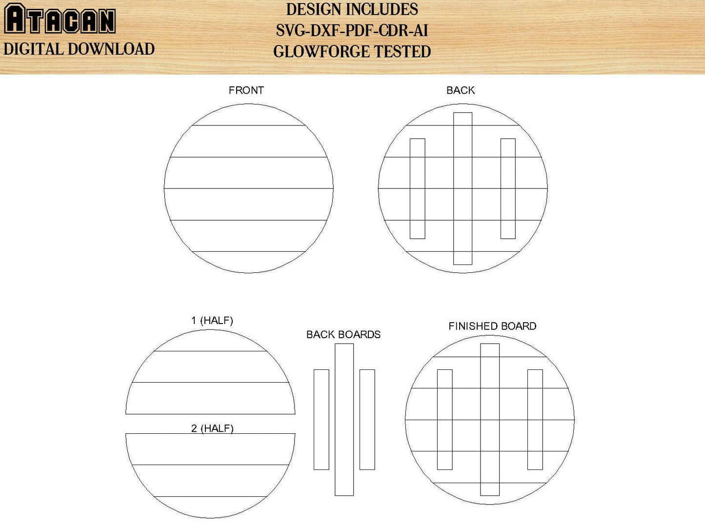 Wood Frame svg for glowforge - Wood Sign Frame svg, Laser cut frame SVG, Glowforge Frame SVG, Glowforge Laser Cut svg, Laser Cut frame 075