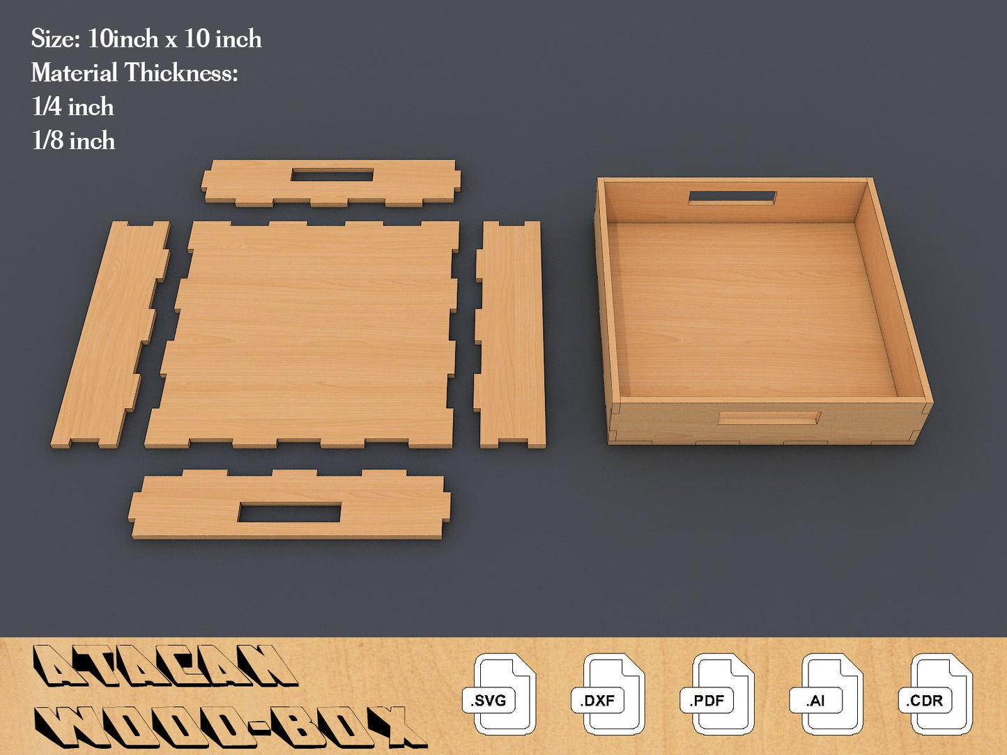 Wood Serving Tray / Glowforge Laser Vector Plans / Svg files for Sale,/ Dxf for Laser Machines 072