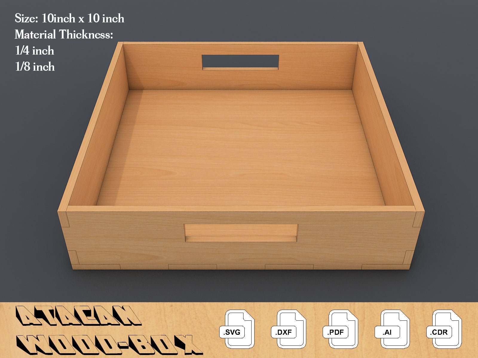 Wood Serving Tray / Glowforge Laser Vector Plans / Svg files for Sale,/ Dxf for Laser Machines 072