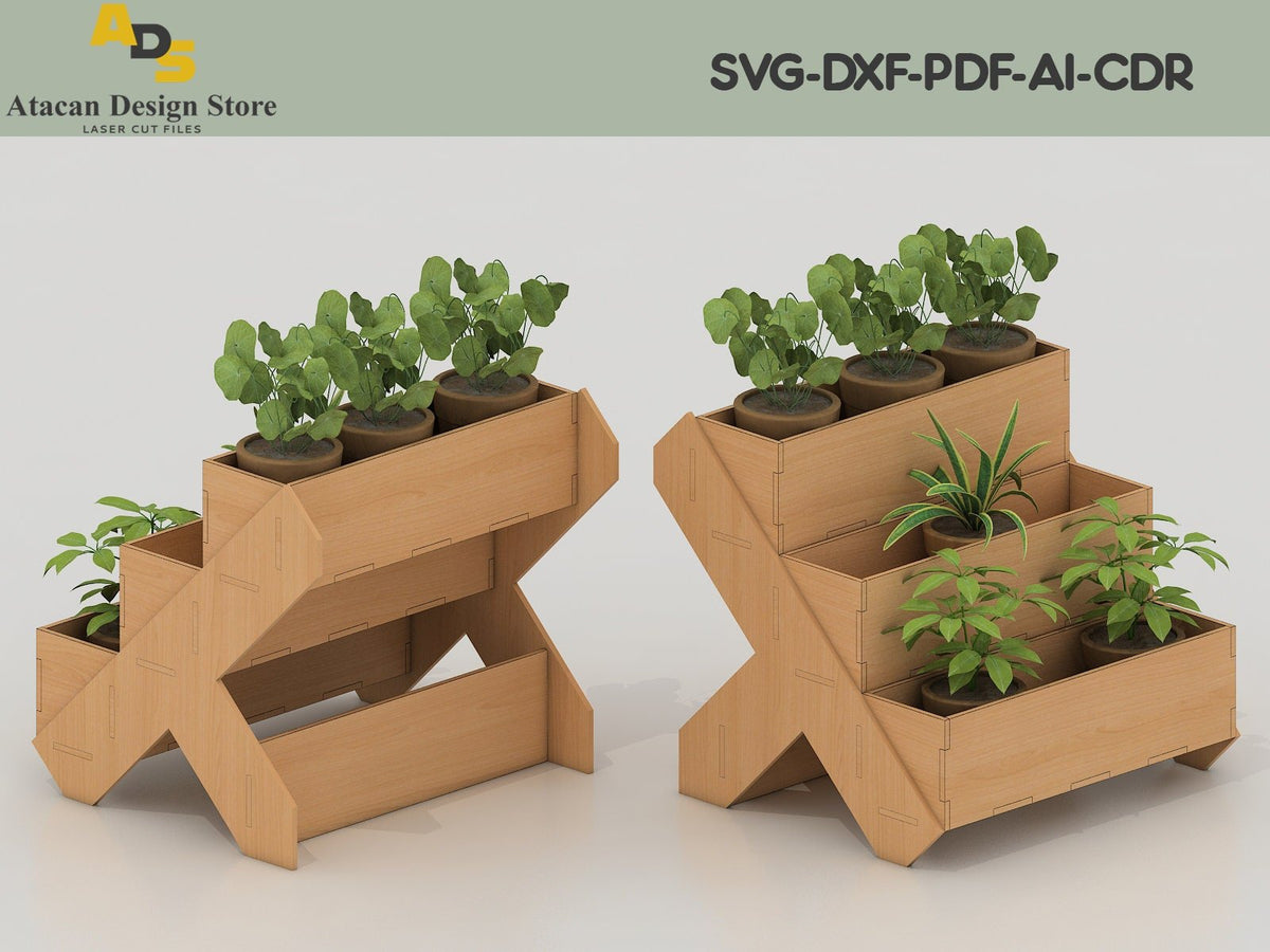 Wooden Flower Box / Floral Planter Box Laser SVG files / Flower Gift b ...