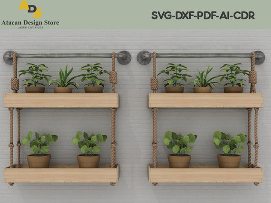 Wooden Flower Box / Floral Planter Box SVG / Flower pot holder / Glowforge Laser cut file / Digital Vector Files ADS101
