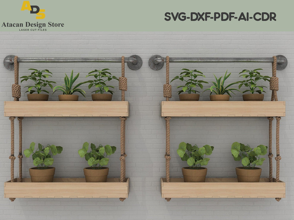 Wooden Flower Box / Floral Planter Box SVG / Flower pot holder / Glowf ...